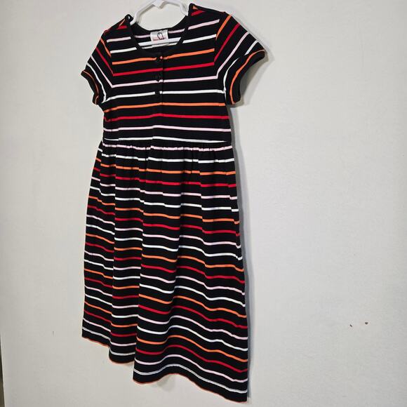 Hannah Anderson Multicolored Striped Girls Dress. Size 6-7 - Picture 3 of 11